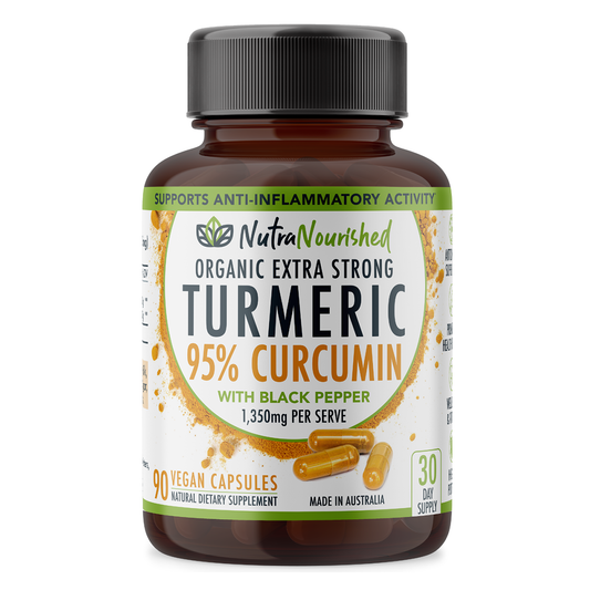 95% Pure Curcumin | Organic Vegan | Turmeric Extract Black Pepper | 90 Capsules