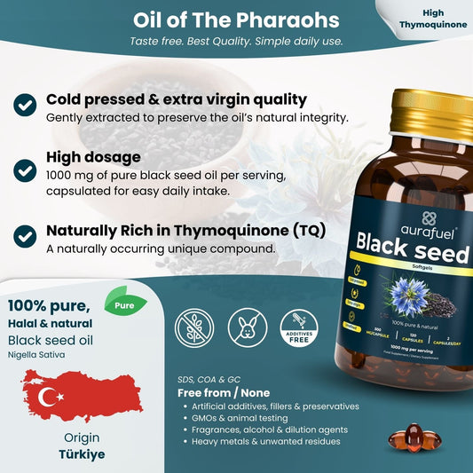 Black seed oil capsules