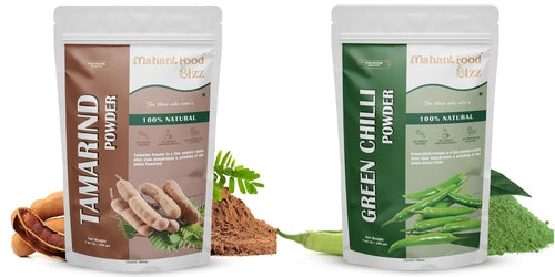 Combo of amarind Powder & Green Chilli Powder